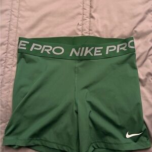 Nike Pro Women's Athletic Green Shorts